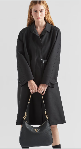 Prada Leather shoulder bag 1BC178 black Prada Leather shoulder bag 1BC178 black