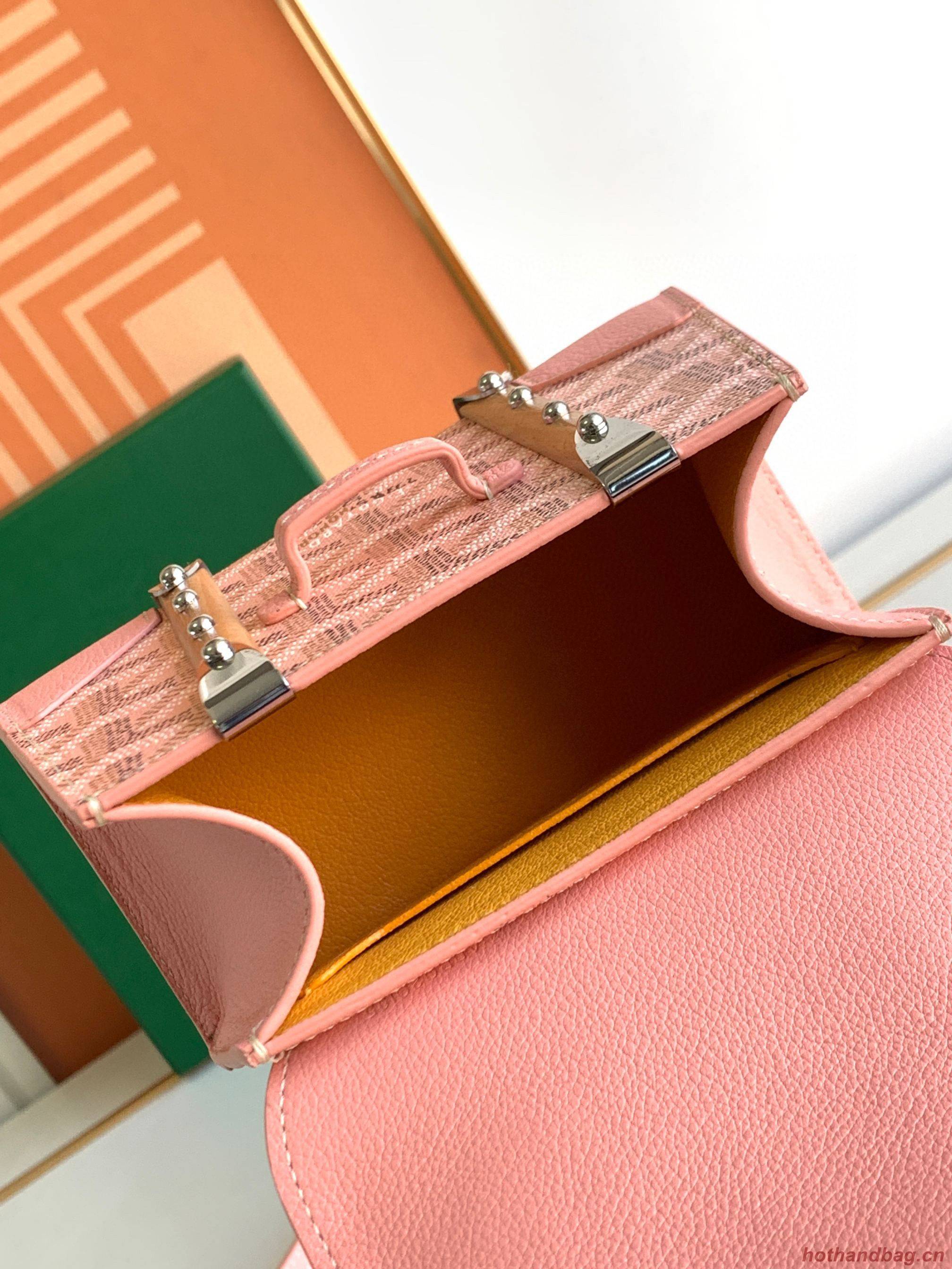 Goyard Nano Saigon Tote Bag Original Leather 55633 Pink Goyard Nano Saigon Tote Bag Original Leather 55633 Pink