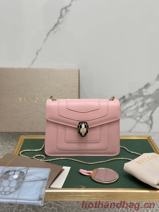 Bvlgari Serpenti Forever leather crossbody bag 35107 pink