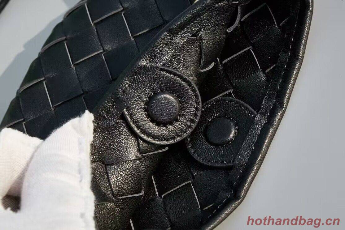 Bottega Veneta Sardine Intrecciato Gold Hardware Handle Bag 744267 Black Bottega Veneta Sardine Intrecciato Gold Hardware Handle Bag 744267 Black