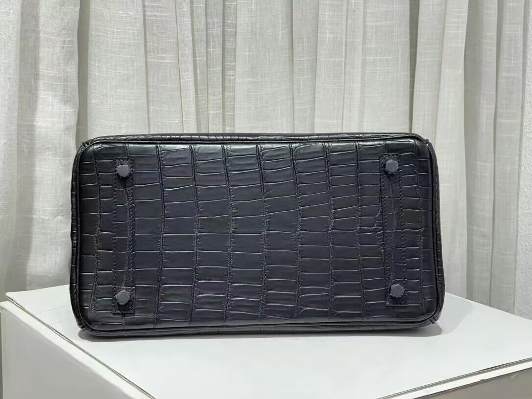 Hermes Birkin 30CM Original Crocodile Leather Bag BK30 Black Hermes Birkin 30CM Original Crocodile Leather Bag BK30 Black
