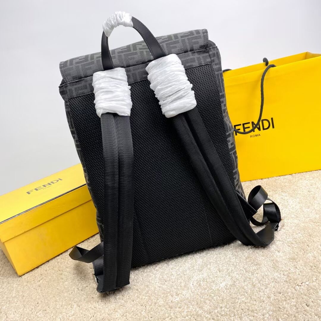 FF Jacquard Fendi Strike Medium fabric backpack F7602 BLACK FF Jacquard Fendi Strike Medium fabric backpack F7602 BLACK