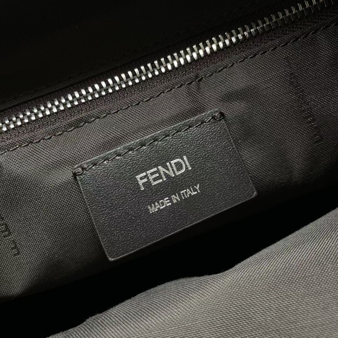 Fendi FF Jacquard Fendi Strike Medium fabric backpack 7VZ070A brown Fendi FF Jacquard Fendi Strike Medium fabric backpack 7VZ070A brown