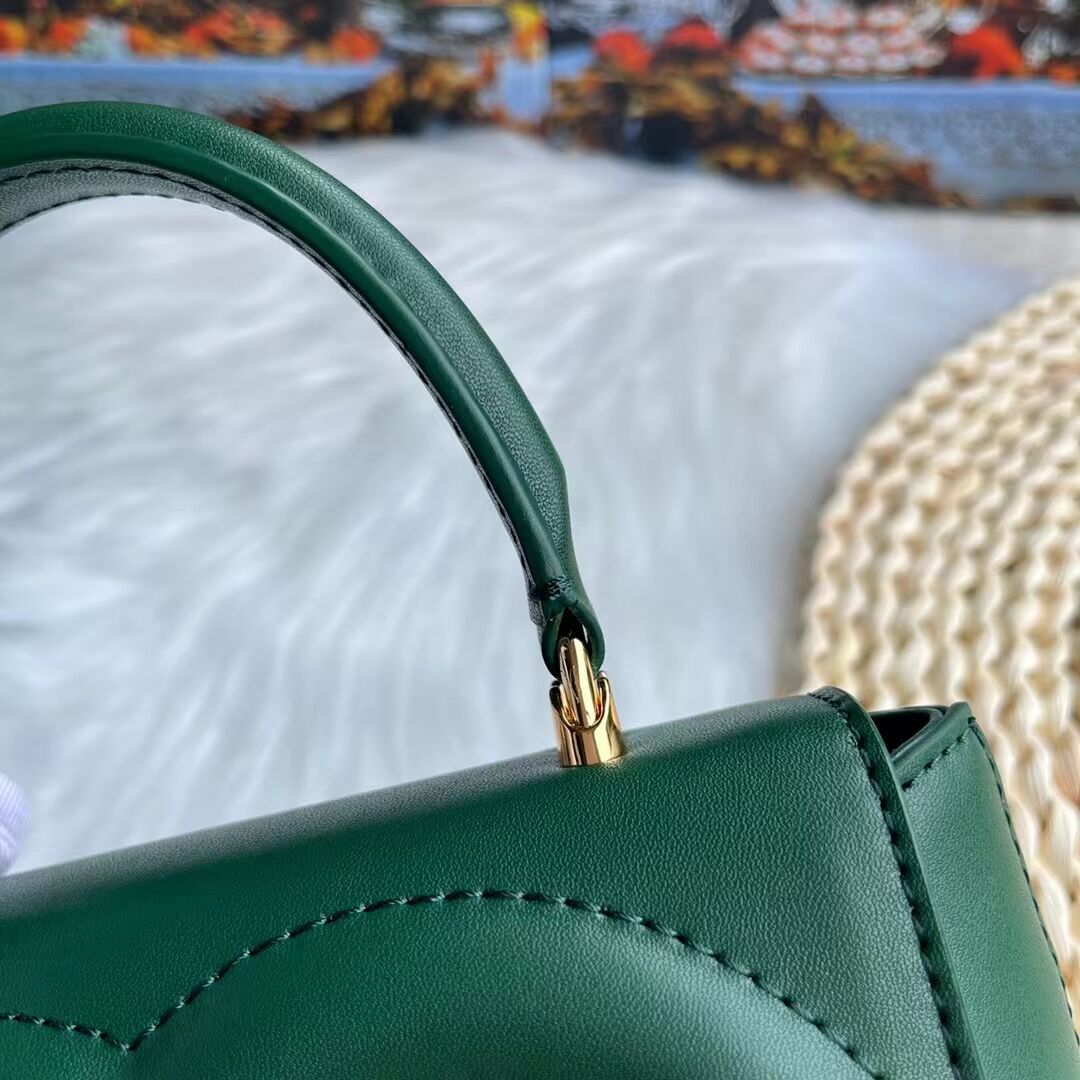 Dolce & Gabbana leather bag G6002 green Dolce & Gabbana leather bag G6002 green