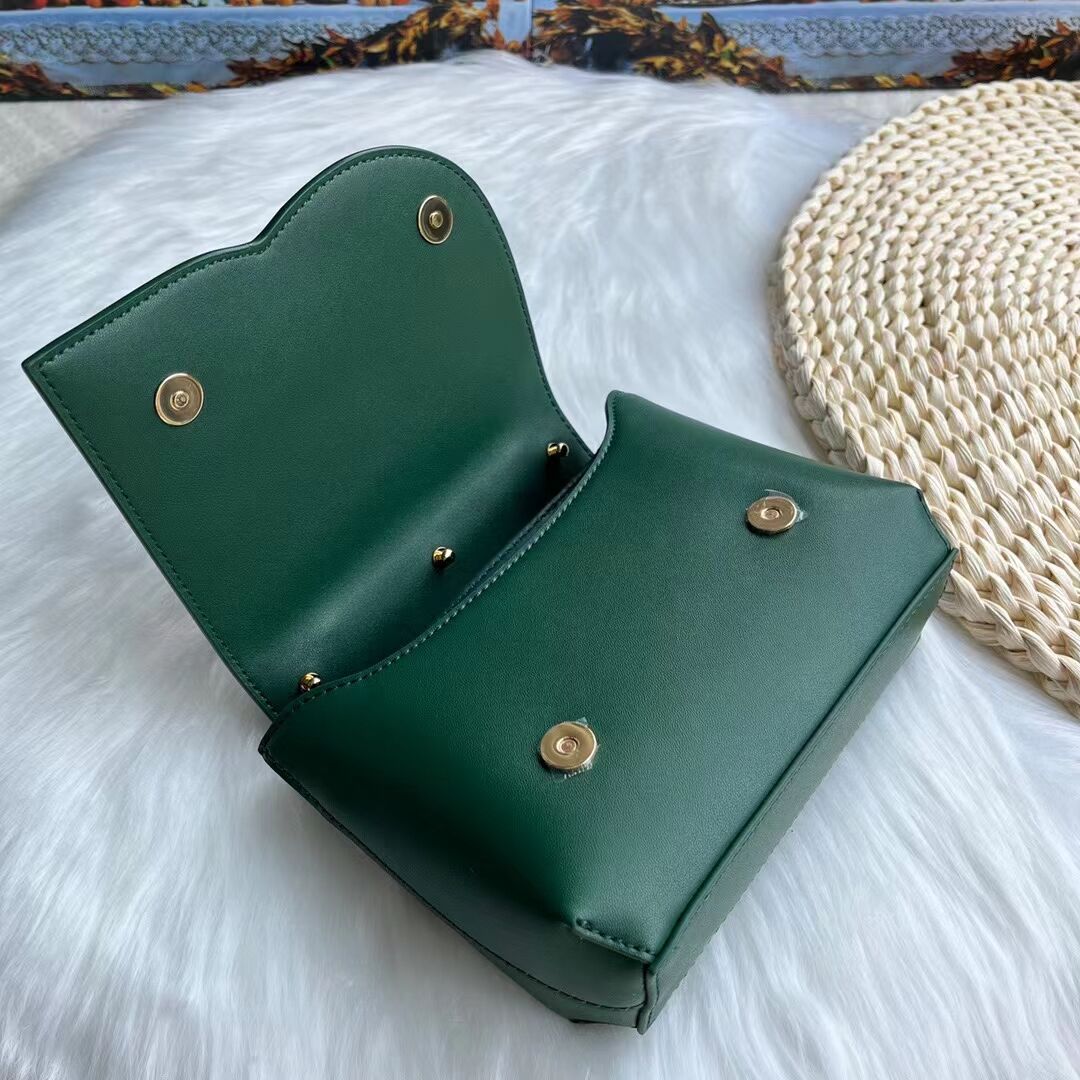 Dolce & Gabbana leather bag G6002 green Dolce & Gabbana leather bag G6002 green