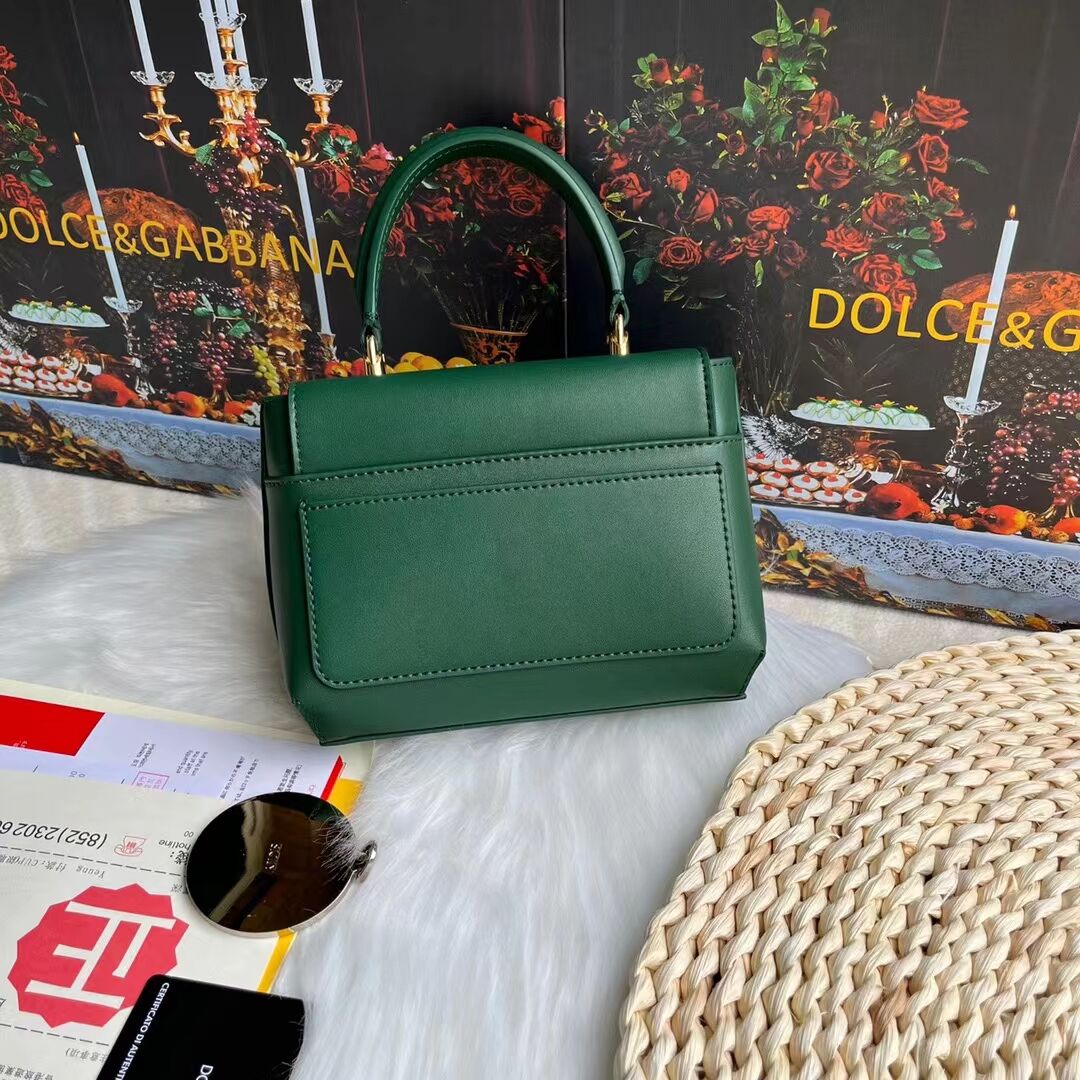 Dolce & Gabbana leather bag G6002 green Dolce & Gabbana leather bag G6002 green