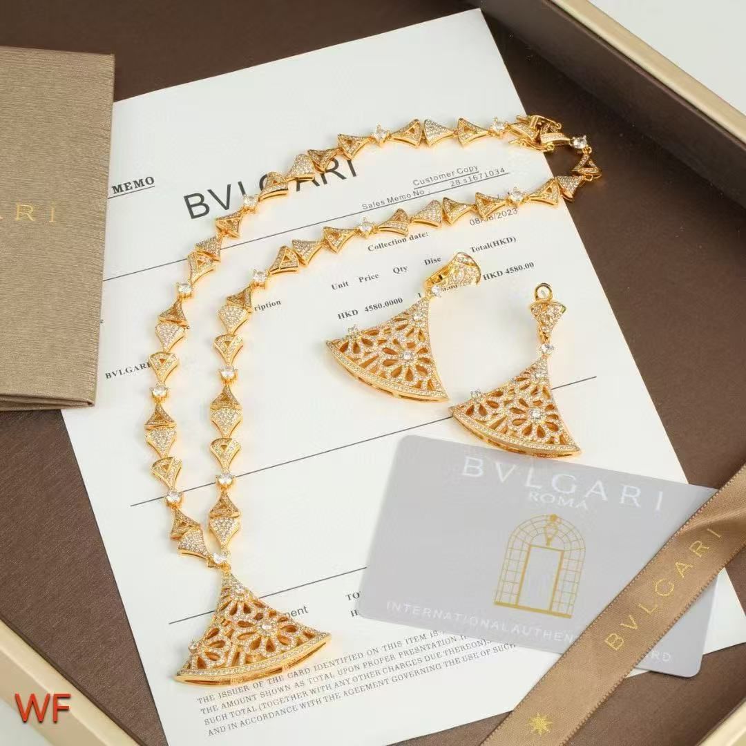 BVLGARI necklace&Earring BV80902 Gold BVLGARI necklace&Earring BV80902 Gold