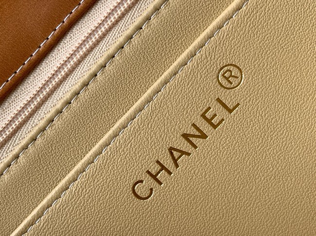 Chanel FLAP BAG AS3266 brown