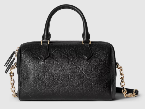 GUCCI GG EMBLEM MEDIUM BOSTON BAG 815255 black