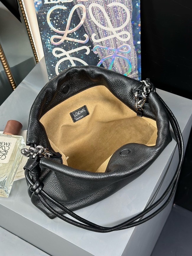 Loewe Napa Lamb Leather Flamenco Purse Grained Calfskin 80696 black