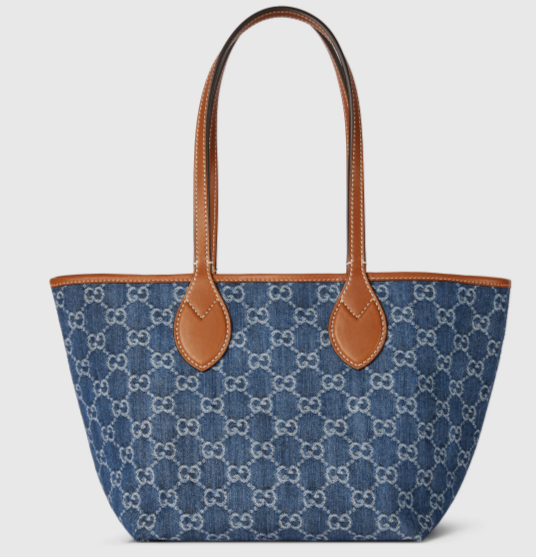 GUCCI TOTISSIMA SMALL REVERSIBLE TOTE 820496 Blue GG denim GUCCI TOTISSIMA SMALL REVERSIBLE TOTE 820496 Blue GG denim