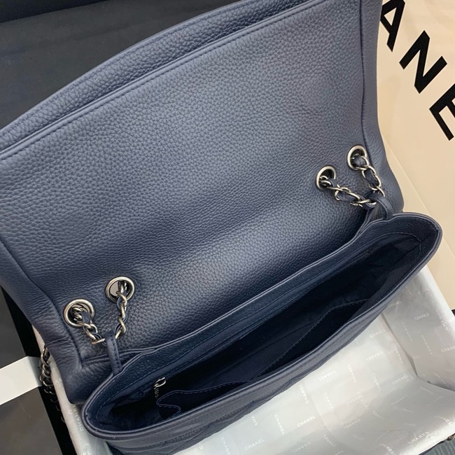 Chanel Grained Calfskin Shoulder Bag AS8095 dark blue