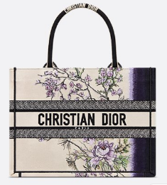 Medium Dior Book Tote Multicolor Dior Pivoine Embroidery M1296ZEXH
