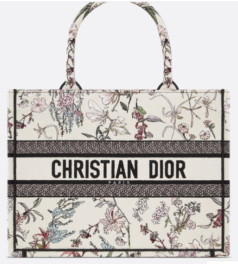 Medium Dior Book Tote Dior Pivoine Beige Millefiori Embroidery M1296ZEXH-1