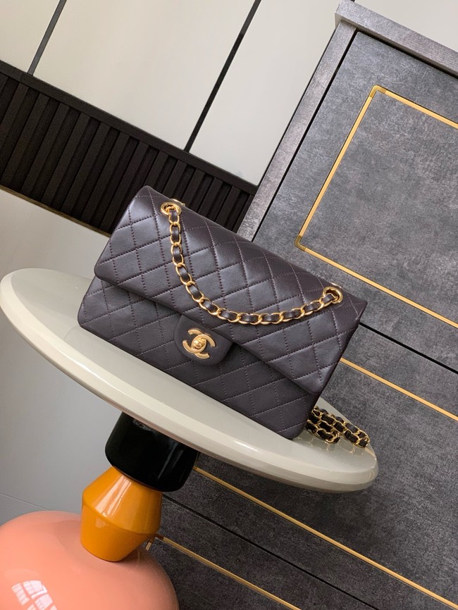 Chanel CLASSIC Original Leather 11.12 HANDBAG 1112 dark brown