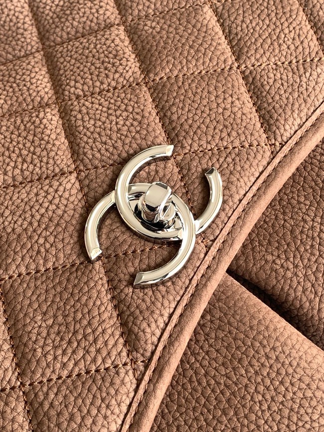 Chanel MAXI FLAP BAG Shoulder Bag AS6068 brown