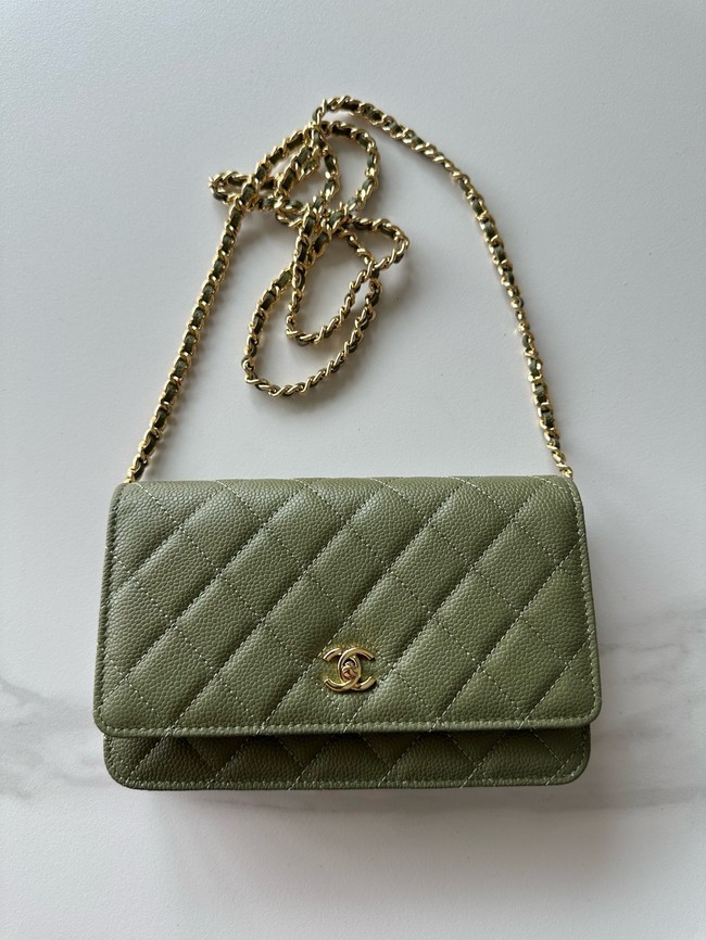 Chanel Classic Wallet On Chain Grained Calfskin AP4241-3