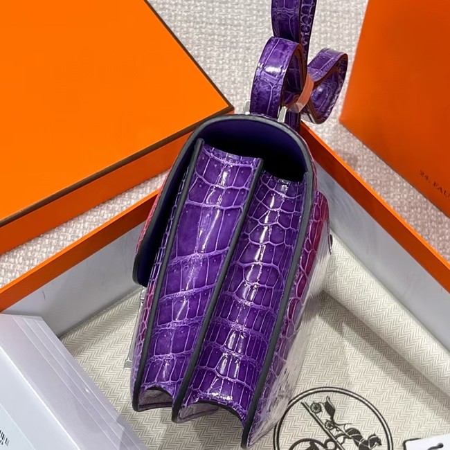 Hermes Constance Bag Nile crocodile leather 2701 Purple