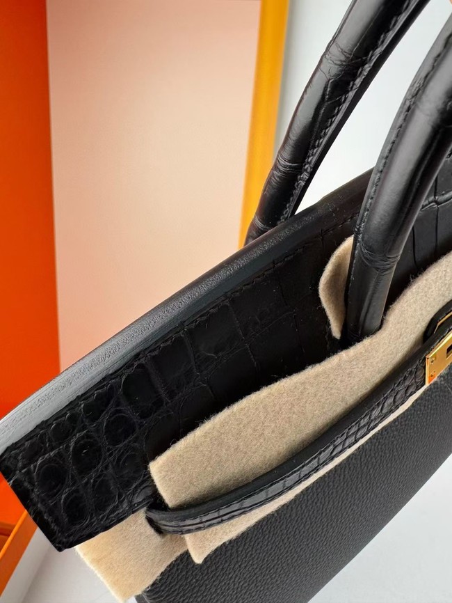 Hermes Birkin Bag Leather Nile crocodile&togo HBK2530-3