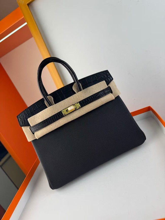 Hermes Birkin Bag Leather Nile crocodile&togo HBK2530-3