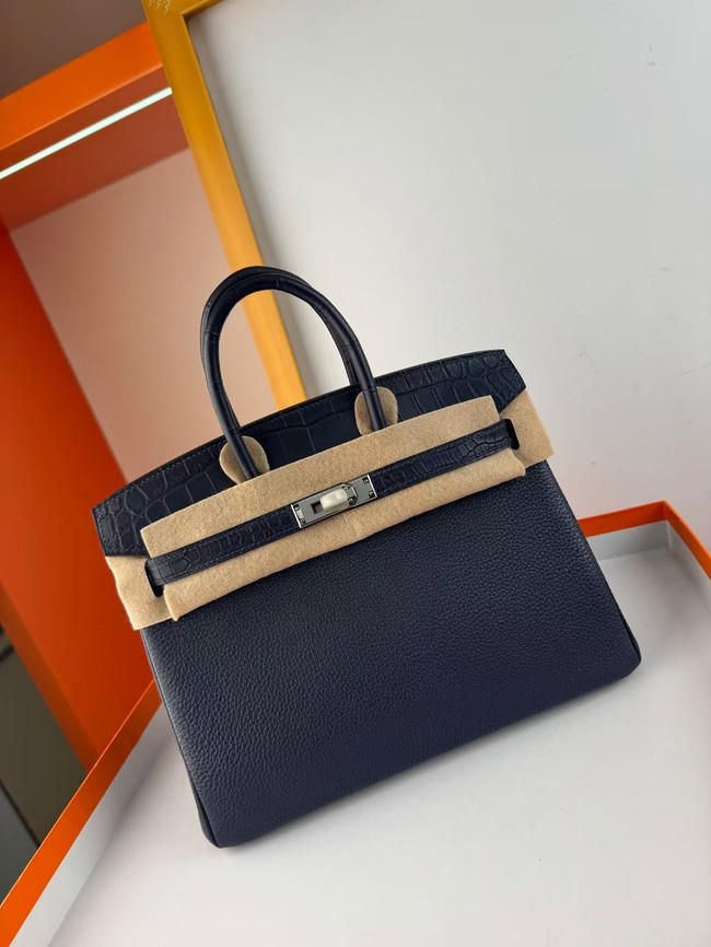 Hermes Birkin Bag Leather Nile crocodile&togo HBK2530-5