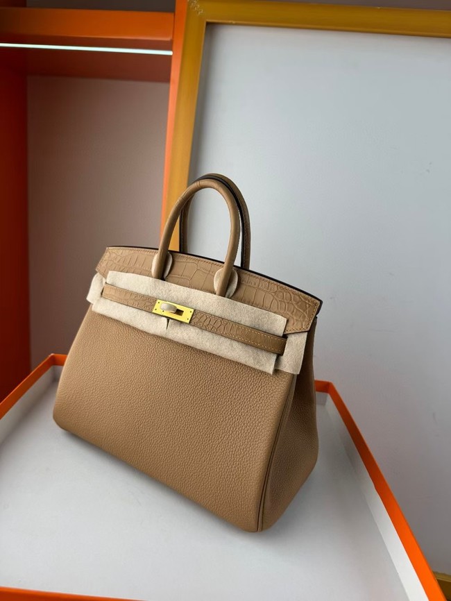 Hermes Birkin Bag Leather Nile crocodile&togo HBK2530-9
