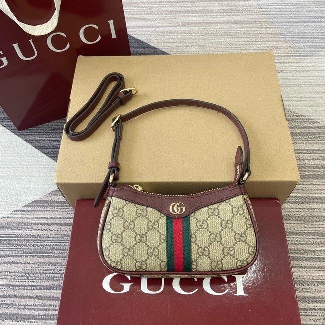 GUCCI Ophidia mini shoulder bag 838465 Rosso Ancora red