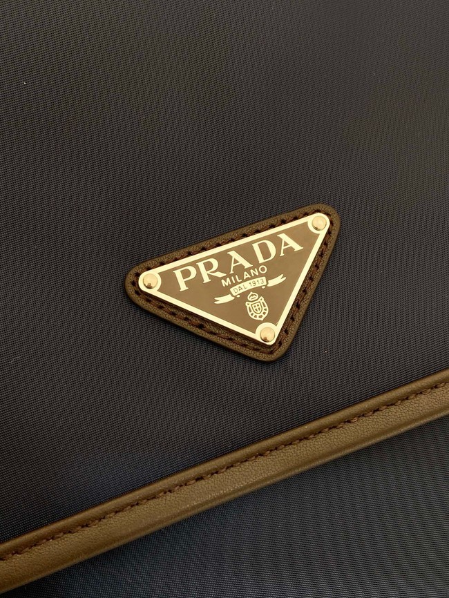 Prada Medium Re-Nylon and suede shoulder bag 2VD052A blue