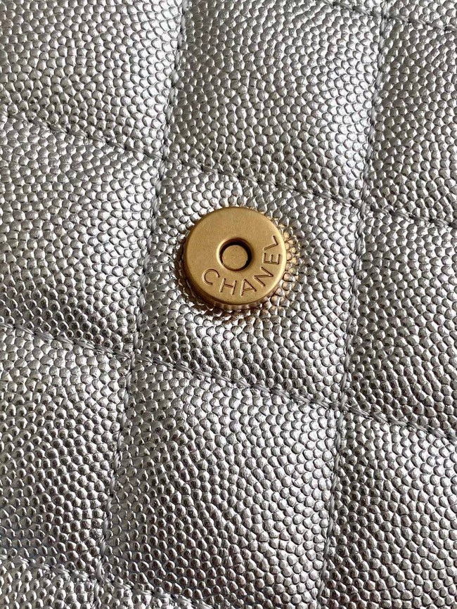 Chanel Grained Calfskin HOBO BAG AS5311 Silver