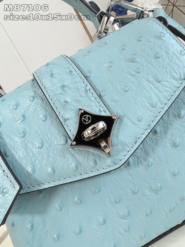 Louis Vuitton small Grained Calfskin M84713 light blue