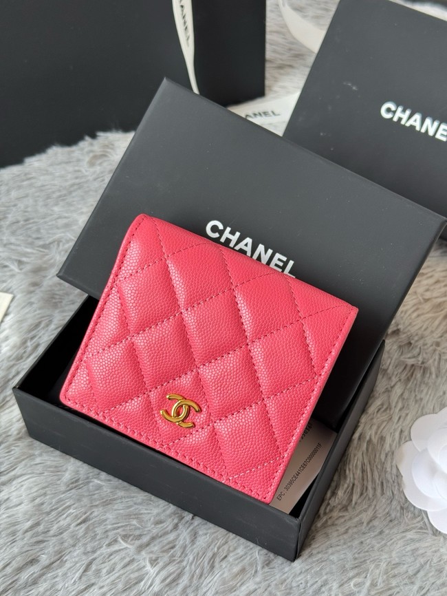 Chanel Leather Wallet A84058 rose