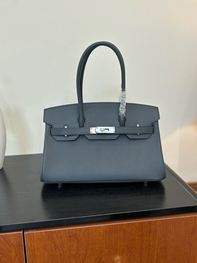 Hermes Birkin evercolor 66541 Steel gray