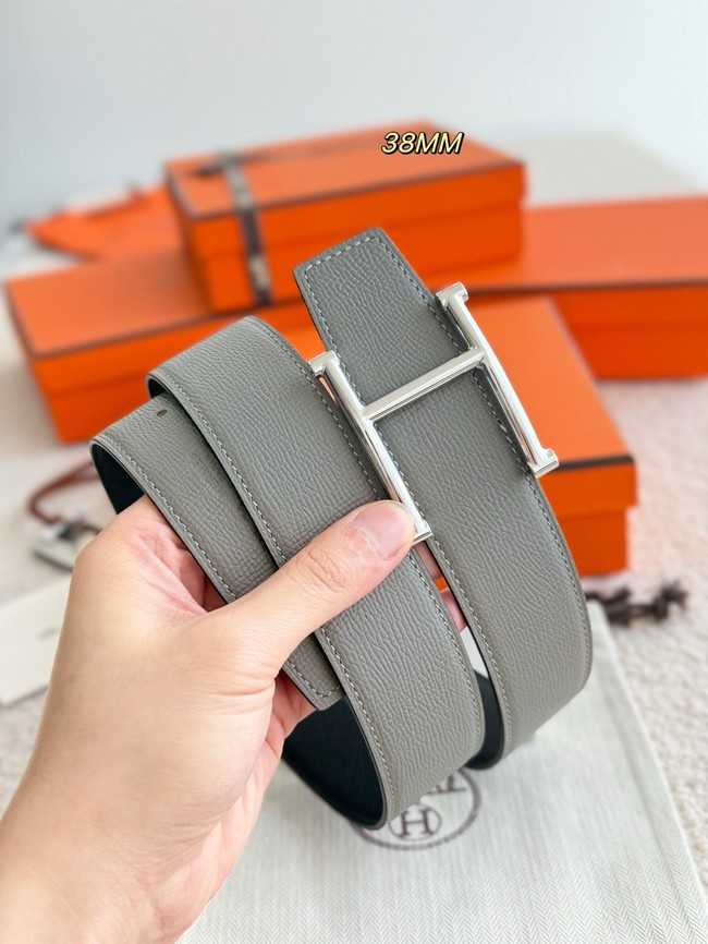 Hermes Epsom calfskin double-sided leather belt 66013