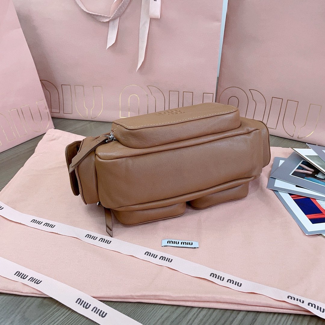 MIU MIU Original Leather Top Handle Bag 5BC146 Brown MIU MIU Original Leather Top Handle Bag 5BC146 Brown