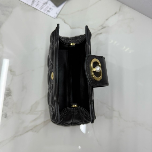 Dior Jolie Top Handle Mini Bag Cannage Lambskin S3123UN Black