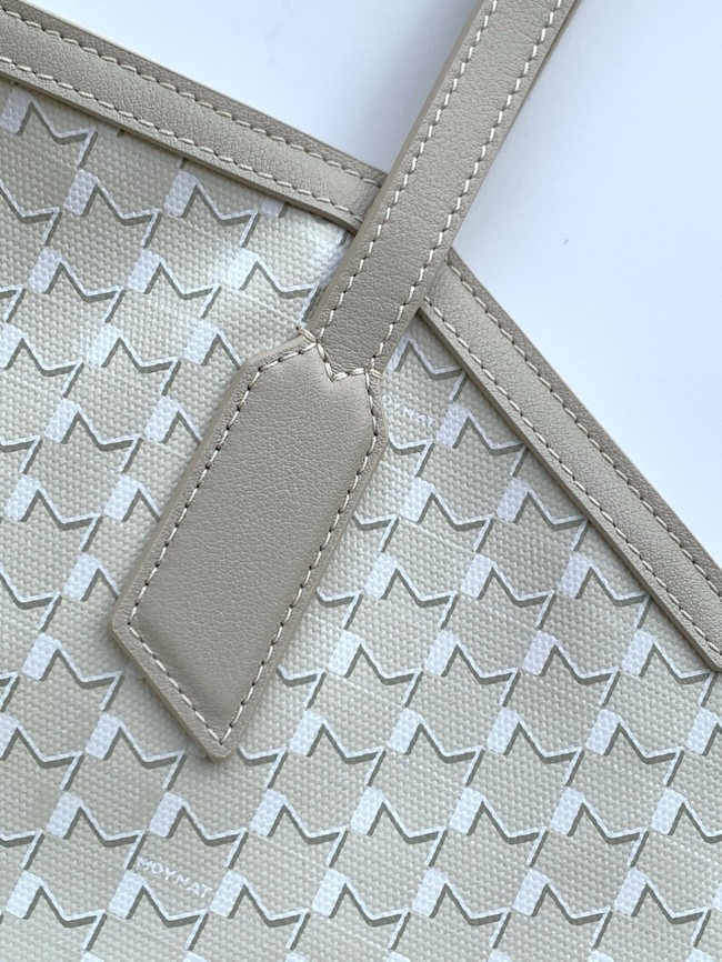 Goyard Calfskin Leather Tote Bag MM M8002 gray