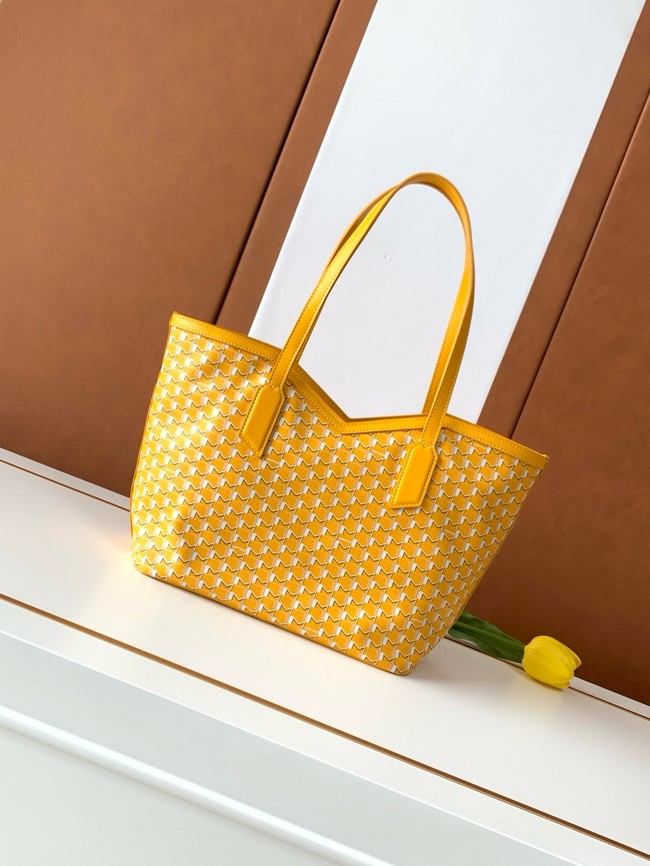 Goyard Calfskin Leather Tote Bag PM M8003 yellow