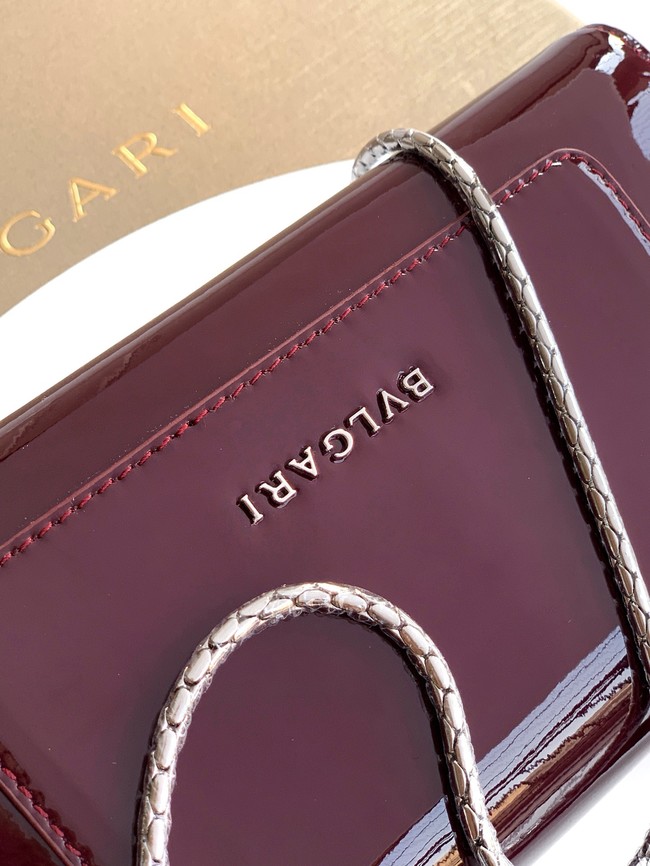 Bvlgari Serpenti Forever leather crossbody bag 289688 burgundy