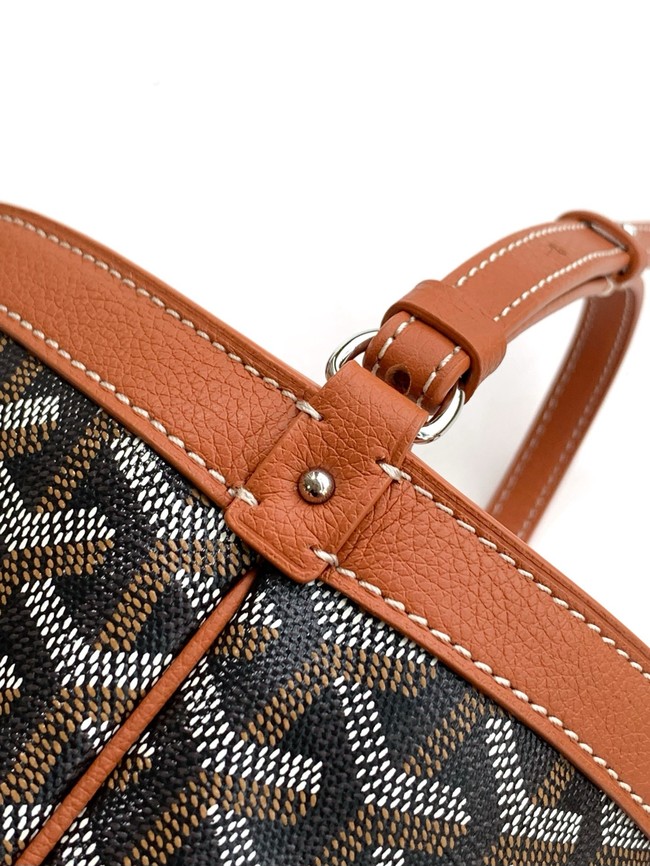 Goyard Calfskin Leather Tote Bag PM 00249 black&brown