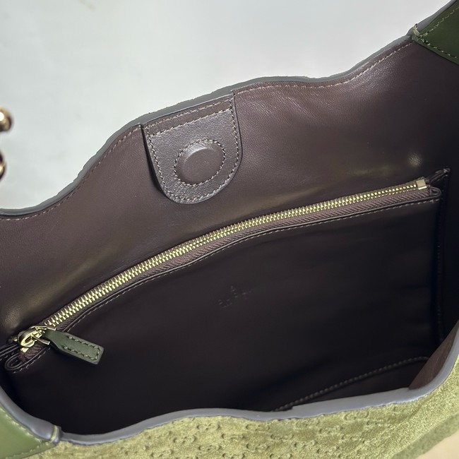 Gucci GG Marmont suede shoulder bag 834981 green