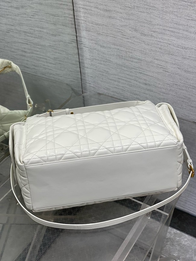 Dior Large D-Dream Bag Macrocannage Lambskin M6322 Latte