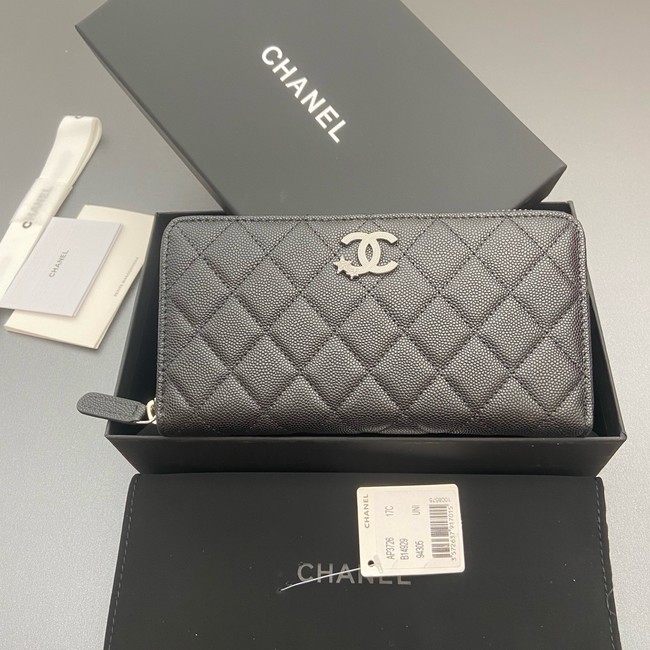 Chanel Classic Zipped Wallet 3726 black