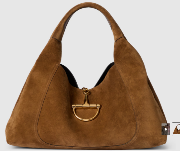 Gucci Softbit maxi shoulder bag 837466 Variation brown suede
