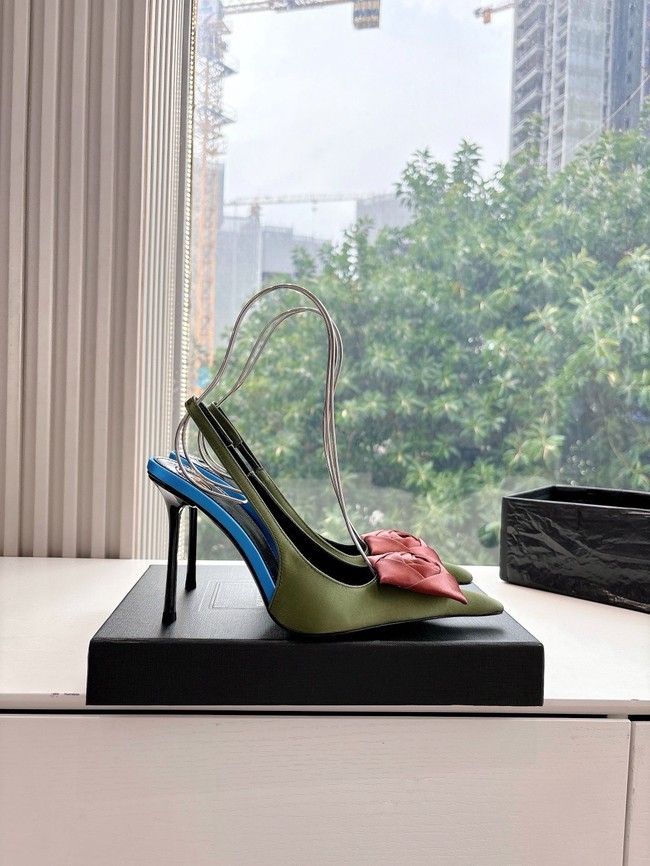 YSL AMALIA slingback pumps in satin crepe 21025-4