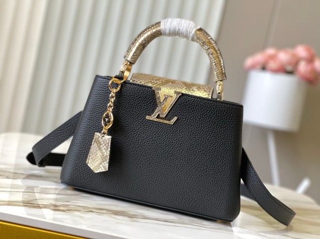 Louis Vuitton Capucines BB M89369 black&gold Snake skin