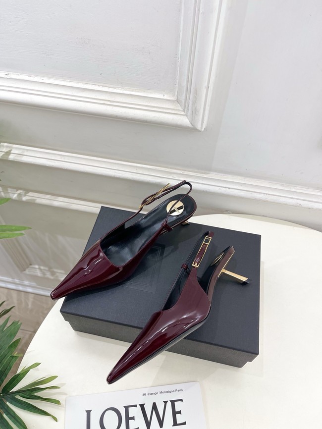 Saint Laurent JEANNE slingback pumps leather 21051-3