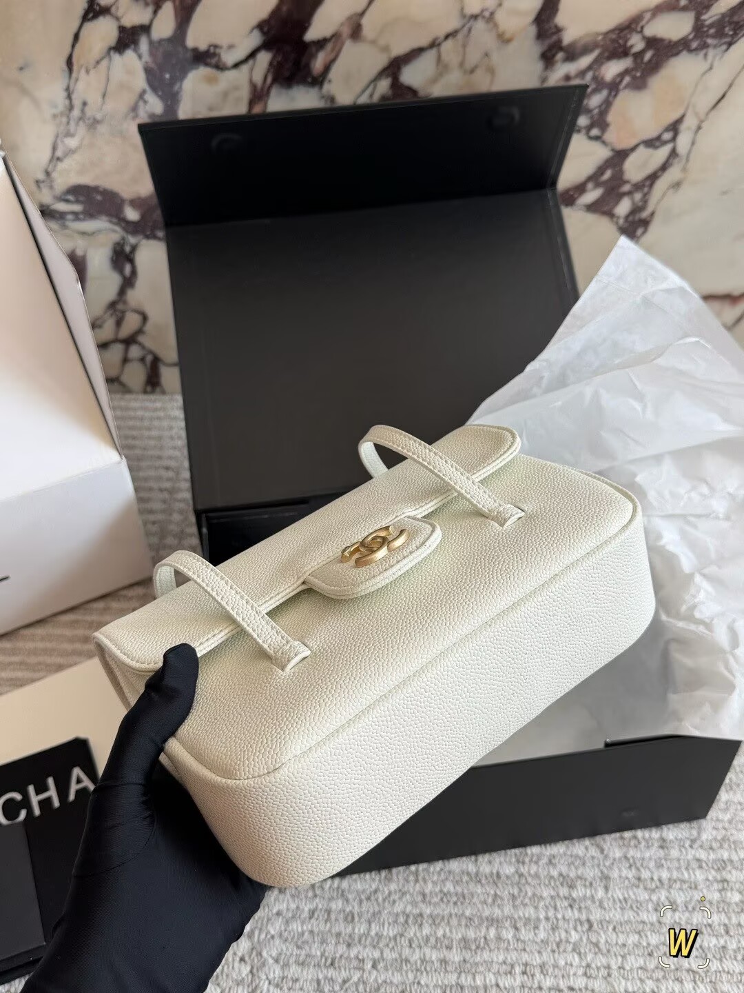 Chanel 26S Preppy Coco Top Handle Bag A53201 White Chanel 26S Preppy Coco Top Handle Bag A53201 White