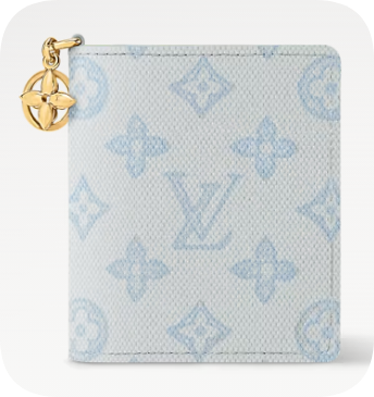 Louis Vuitton Charms Pocket Wallet M27679 light blue Louis Vuitton Charms Pocket Wallet M27679 light blue