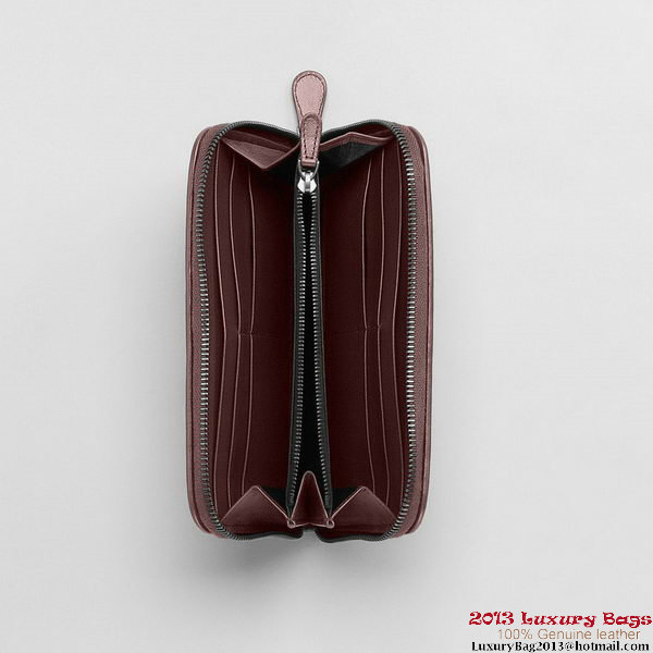 Bottega Veneta 114076 V001N 2201 Intrecciato Nappa Zip Around Wallet Maroon Bottega Veneta 114076 V001N 2201 Intrecciato Nappa Zip Around Wallet Maroon
