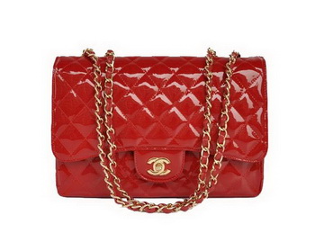 New Color Chanel A28600 Red Patent Leather Classic Flap Bag Gold New Color Chanel A28600 Red Patent Leather Classic Flap Bag Gold